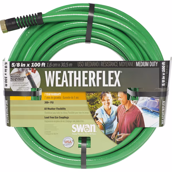 SWAN WEATHERFLEX 100' x 5/8" Garden Hose