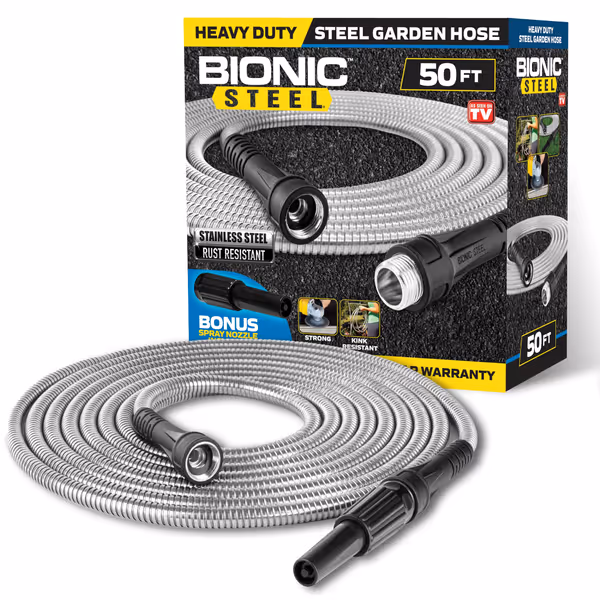 BIONIC STEEL 50 Ft Metal Garden Hose