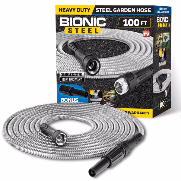 BIONIC STEEL 100 Ft Metal Garden Hose