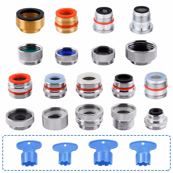 iFealClear 18 Pcs Brass Faucet Adapter Kit